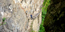 The Inca Bridge in Machu Picchu