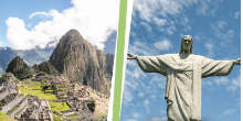 Machu Picchu and Christ the Redeemer, 2 wonders of the world in South America